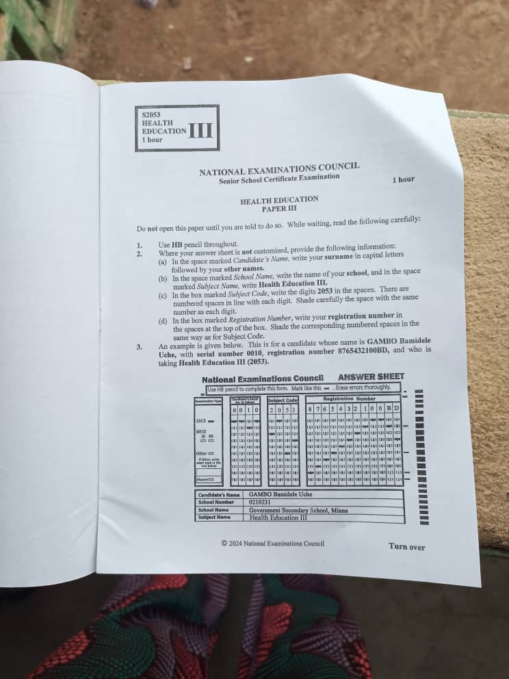 NECO 2024 Health Education Questions Papers (Practical, Theory & Objectives)